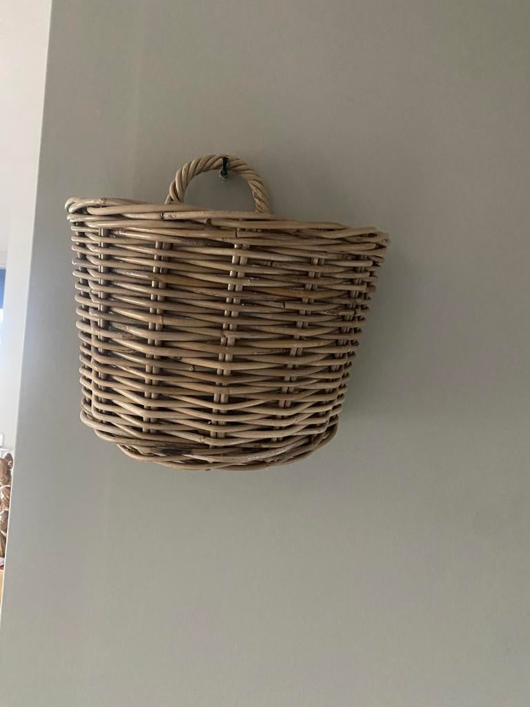 Rotan hangmand, Ophalen of Verzenden, Zo goed als nieuw, Rond, Riet