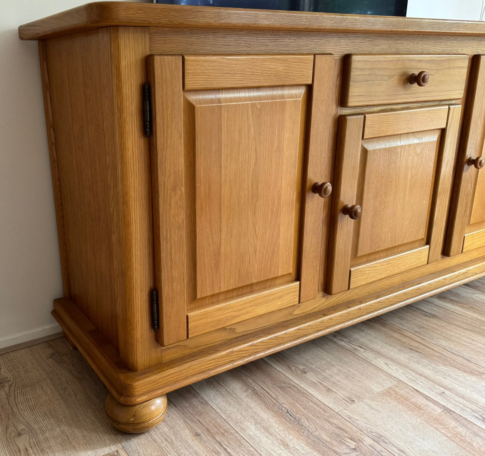 Dressoir blank eikenhout, Ophalen, Met deur(en), Klassiek, 150 tot 200 cm