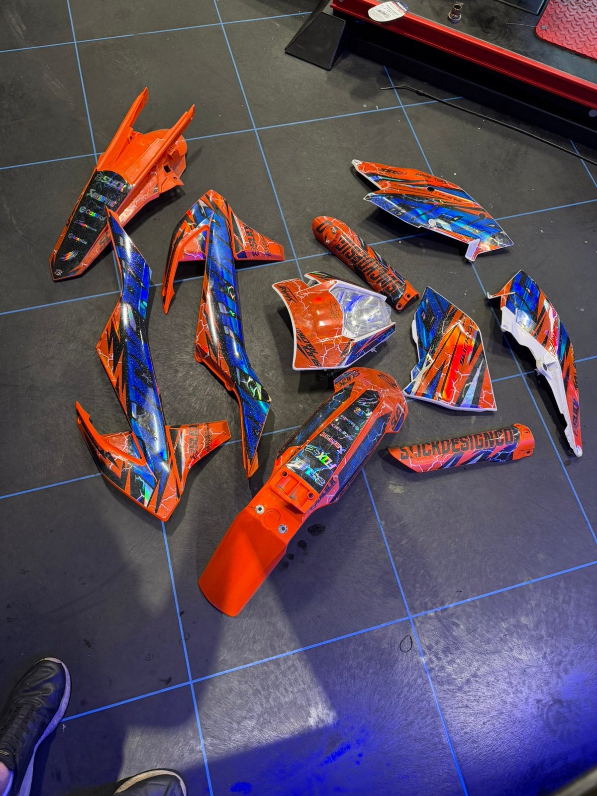 Ktm 125 250 450 500 exc 2017-2019 plastic set, Ophalen, Gebruikt, Ktm, Ktm