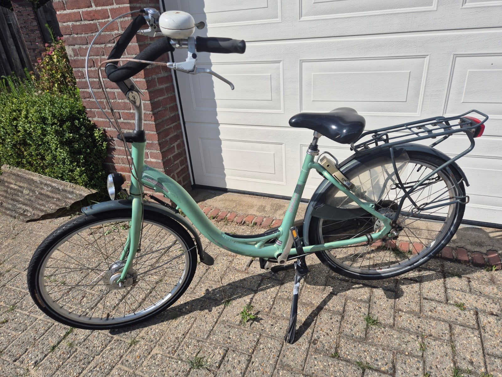 Moederfiets met nieuw zadel, versnellingen en bagagedrager, Fietsen en Brommers, Fietsen | Dames | Moederfietsen, Gebruikt, 47 tot 50 cm