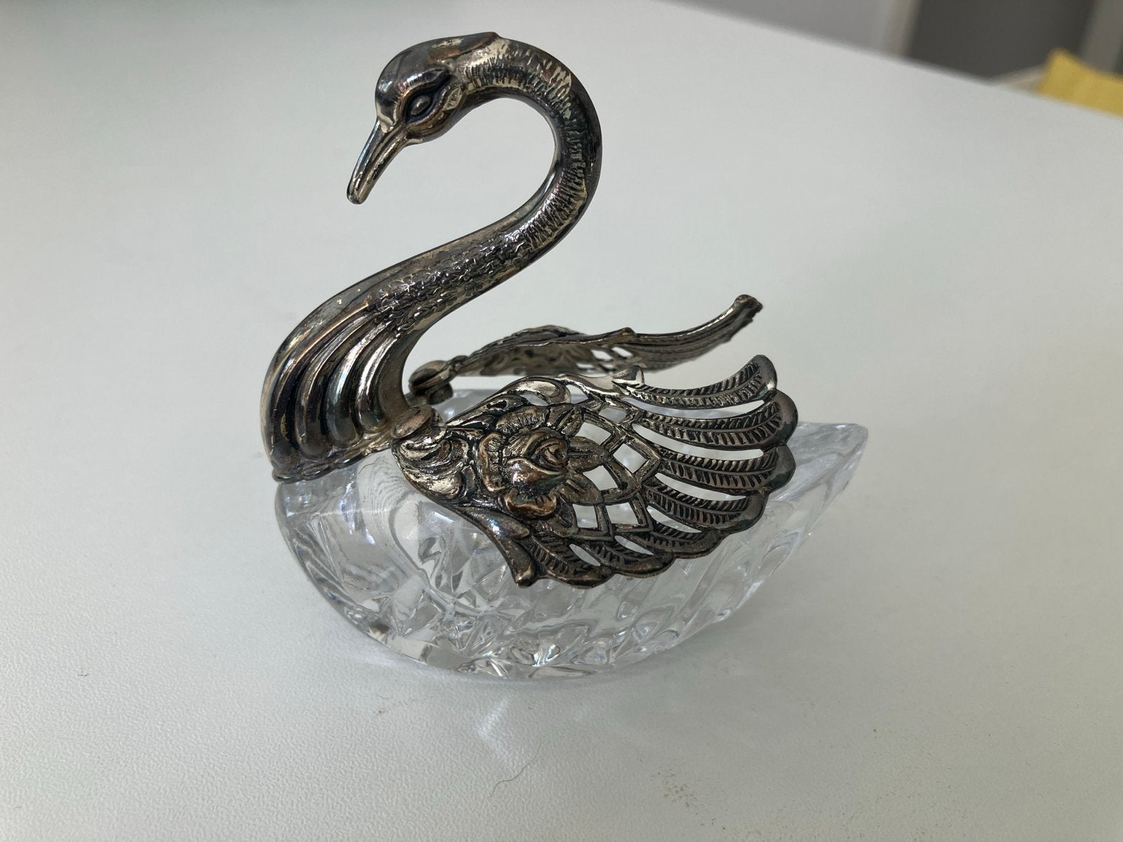 Zwaan kristal en zilveren decoratie, Ophalen of Verzenden