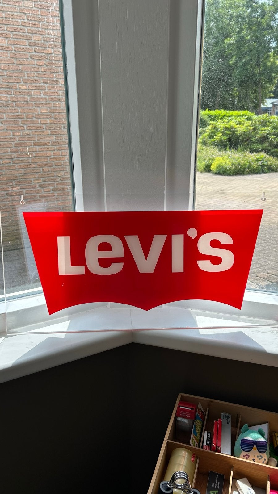 Levi's Reclamebord - Uniek Decoratiestuk, Ophalen of Verzenden, Gebruikt, Reclamebord