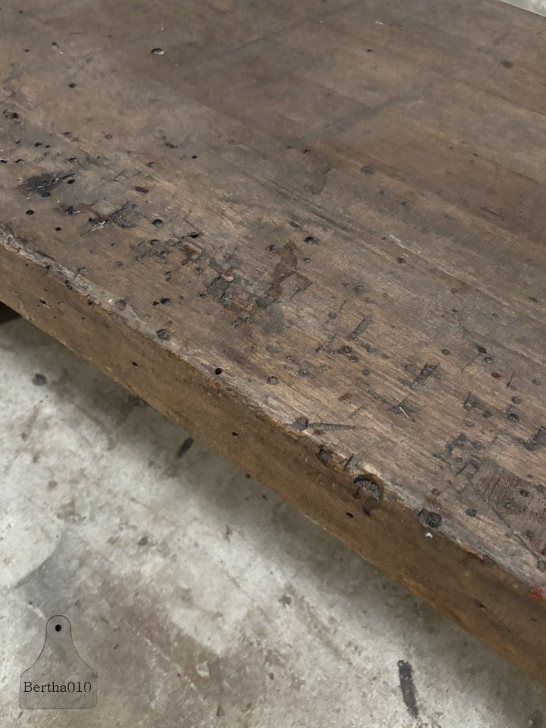 Massief houten robuuste salontafel, Antiek, 100 tot 150 cm, Nieuw, Overige houtsoorten