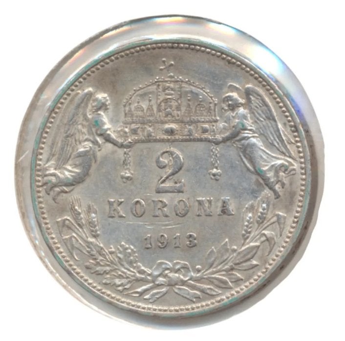 Oostenrijk-Hongarije (H) 2 Korona 1913 K.B., Ophalen of Verzenden, Hongarije, Losse munt, Zilver