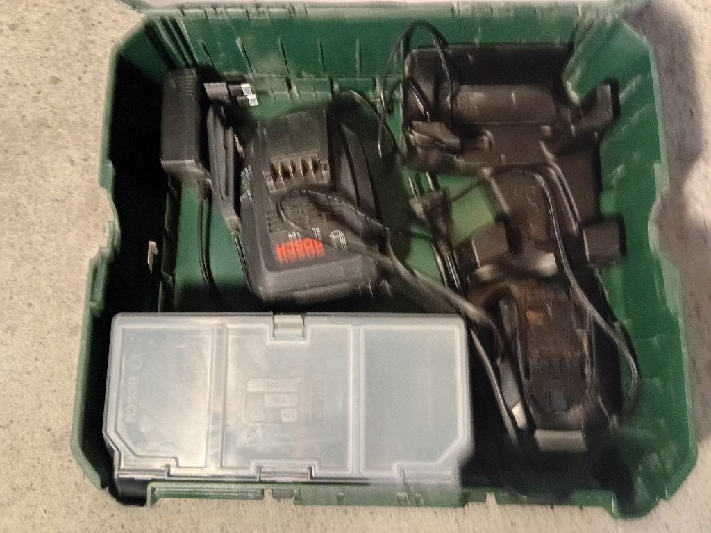 Bosch systeem koffer met 18 volt accu +2 laders, Doe-het-zelf en Verbouw, Gereedschapskisten, Ophalen of Verzenden, Gevuld, Gebruikt