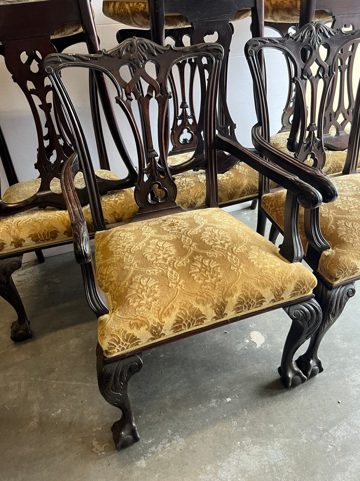 Chipendale eetkamer stoelen set, Antiek en Kunst, Ophalen