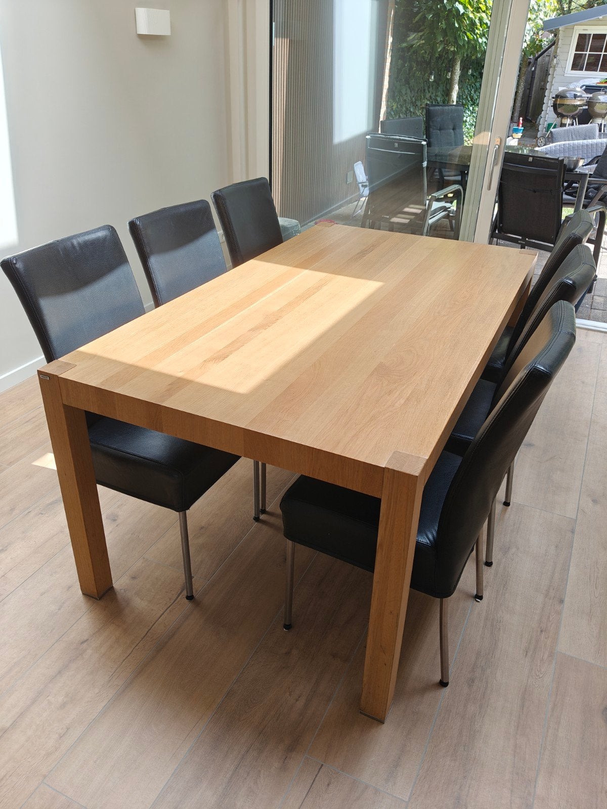 Eetkamer tafel, Huis en Inrichting, Ophalen, Gebruikt, Eikenhout, 200 cm of meer