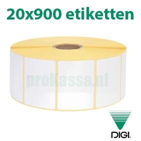 Digi SM Kassaweegschaal Etiketten op Rol Direct Leverbaar, Diversen, Papierwaren, Nieuw, Ophalen of Verzenden