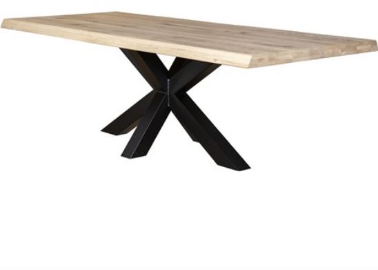 Tafel Durango spinpoot 240x100 cm – massief eiken (NIEUW), Ophalen, Eikenhout, Nieuw, 50 tot 100 cm
