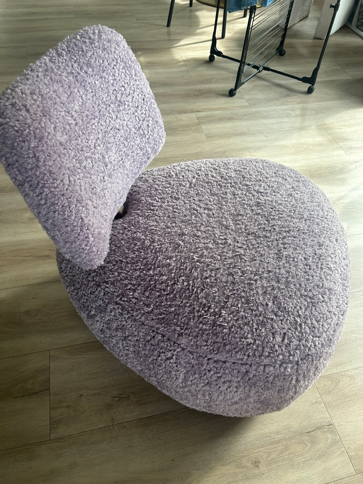 Lila teddy fauteuil - Comfortabele en stijlvolle stoel, Ophalen, Overige kleuren, Zo goed als nieuw, Eén