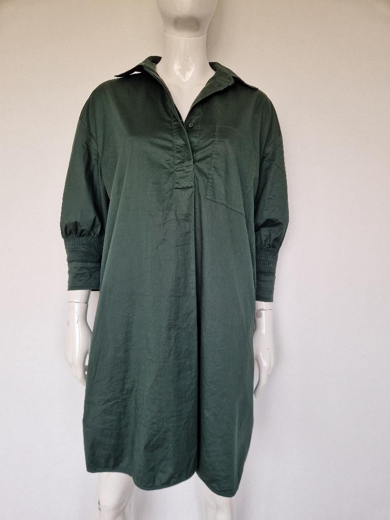 COS jurk. Donkergroen. Maat 38, Maat 38/40 (M), COS, Nijmegen, Verhip-vintage.nl