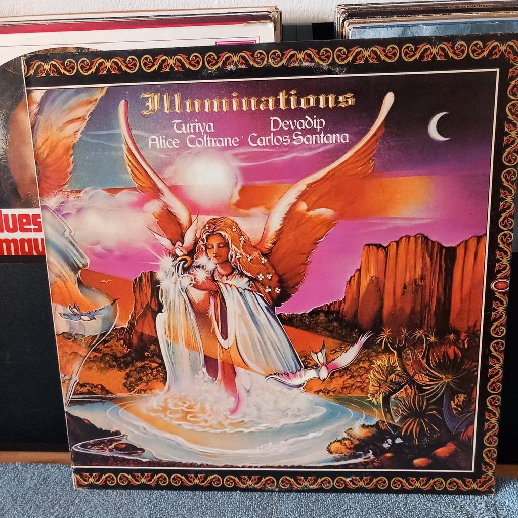 Lp coltrane and santana illuminations, Ophalen of Verzenden, Zo goed als nieuw, 12 inch