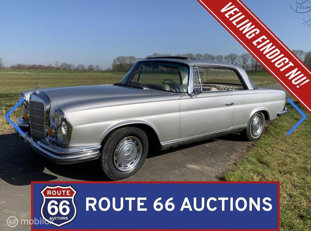 Mercedes-Benz 220 SEb Coupe | 1962 | Route 66 Auctions, Auto's, Oldtimers, Overige carrosserieën, Zwart, Mercedes-Benz, Bedrijf