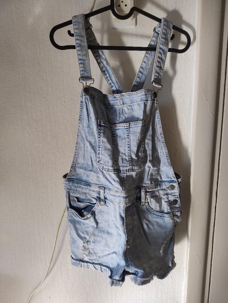 korte overal denim, Blauw, Ophalen of Verzenden, Zo goed als nieuw, W28 - W29 (confectie 36)