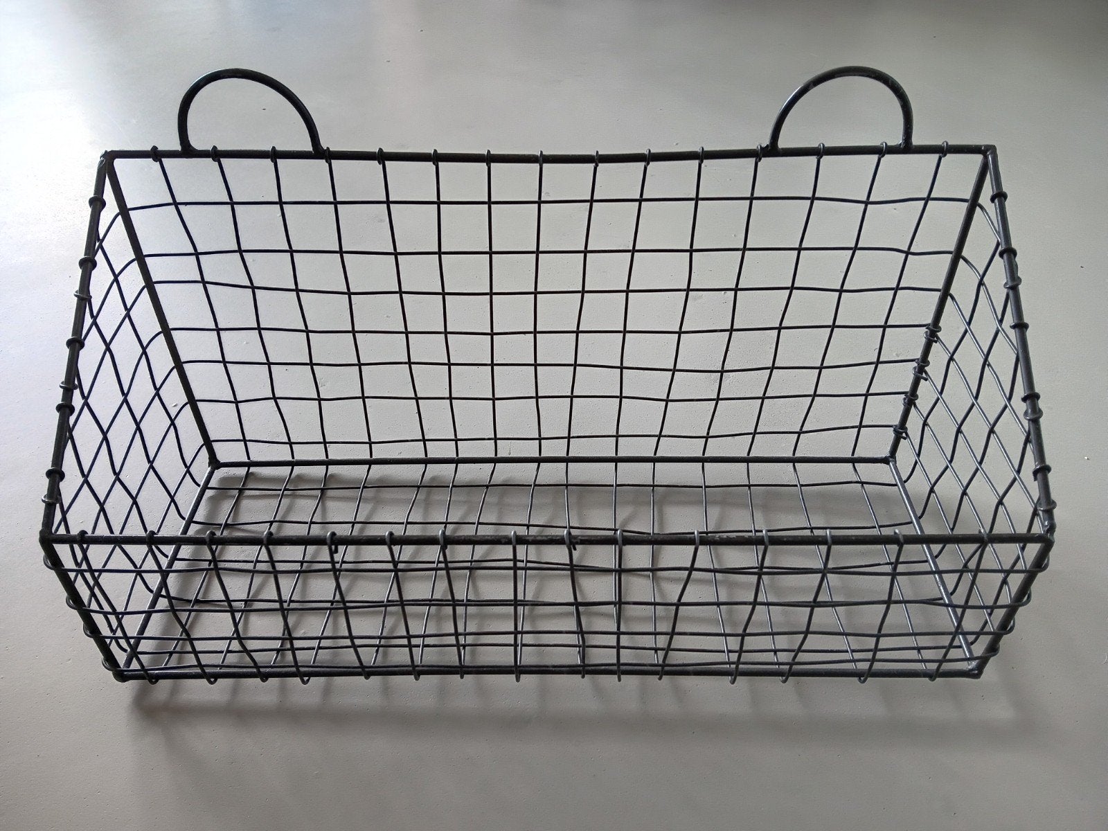 Oude metalen mand/ruif - decoratief en functioneel, Minder dan 50 cm, Minder dan 50 cm, Ophalen of Verzenden, Zo goed als nieuw