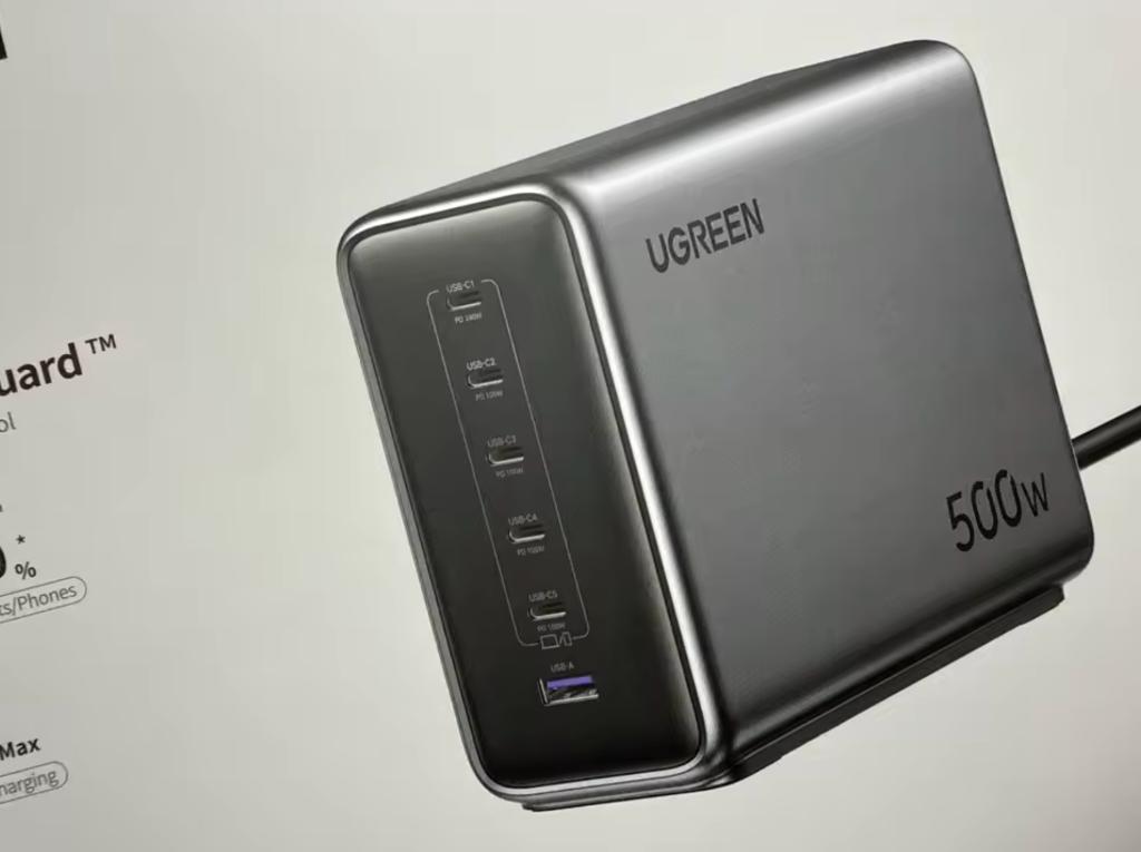 UGREEN Nexode 500W 6-Port GaN Desktop Fast Charger, Ophalen of Verzenden, Nieuw
