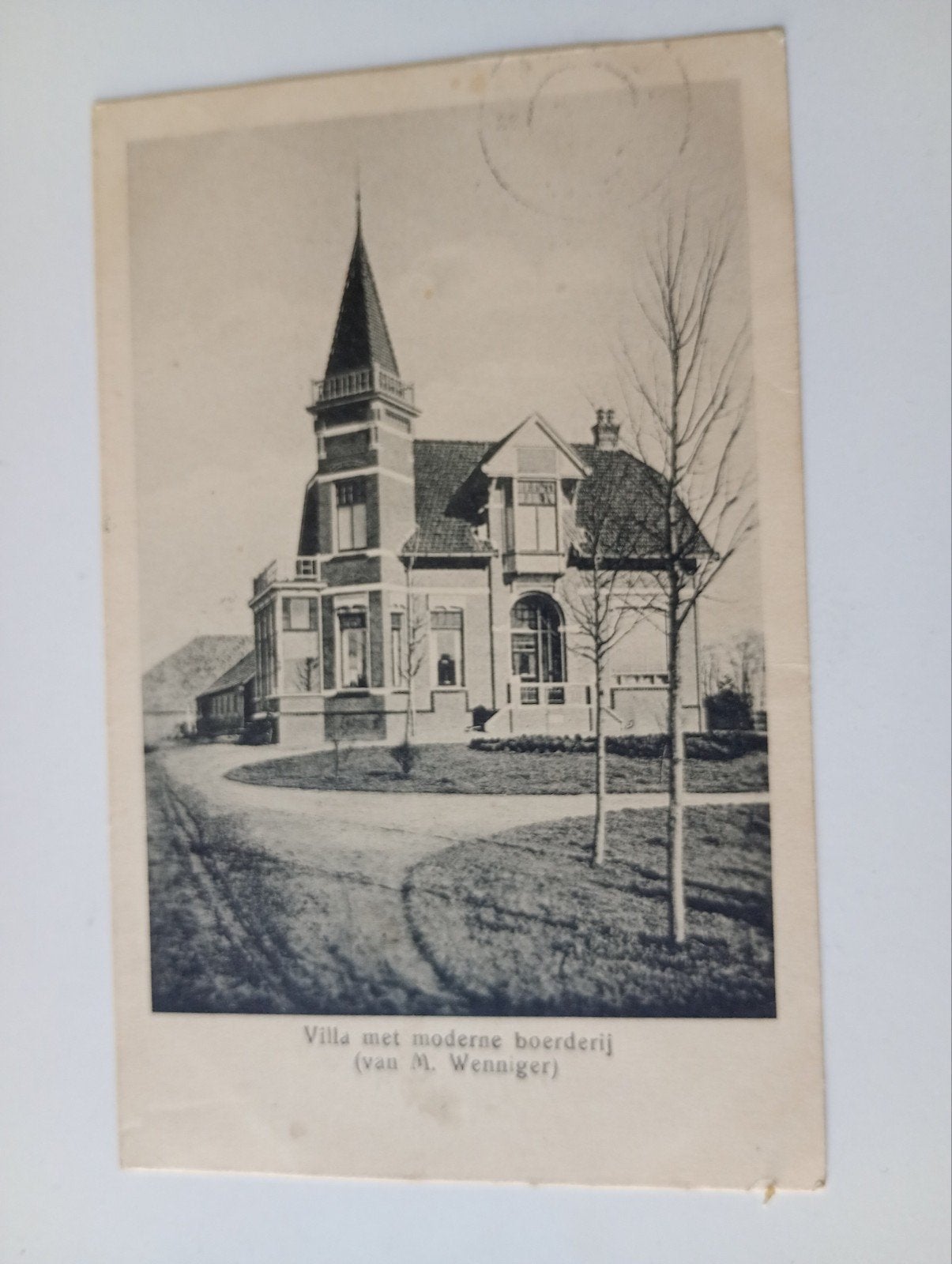 Blijham Villa met Boerderij 1918, Verzamelen, Ophalen of Verzenden, Voor 1920, Gelopen, Groningen
