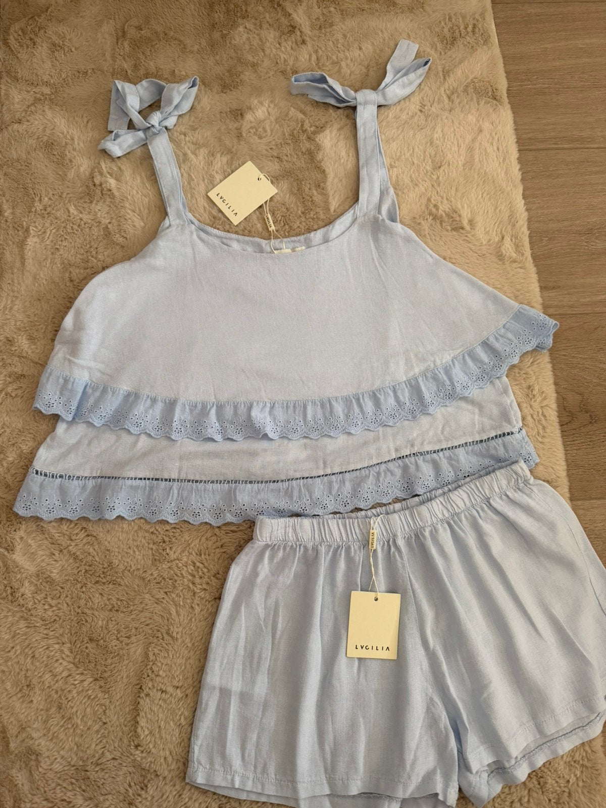 Zomer setje blauw S/M, Ophalen of Verzenden, Nieuw