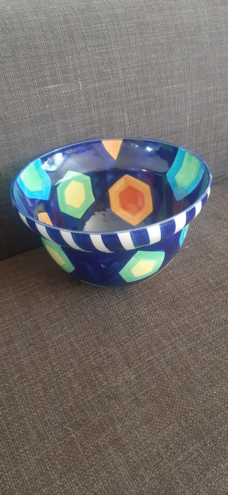 Zeldzame Vintage IKEA "Protest" Schaal – Åsa Gray (1998) – M, Ophalen, Handbeschilderd, Porselein of Keramiek, Schaal