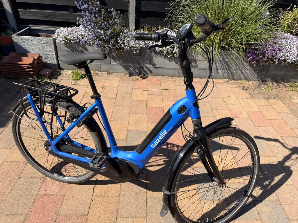 Gazelle Grenoble C7+ HMB E-bike - Blauw L53, Ophalen, Gebruikt, 51 tot 55 cm, 50 km per accu of meer