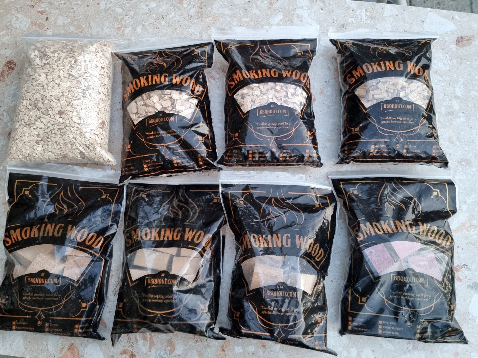 8x roohout bbq snippers en chunks, Ophalen of Verzenden, Nieuw