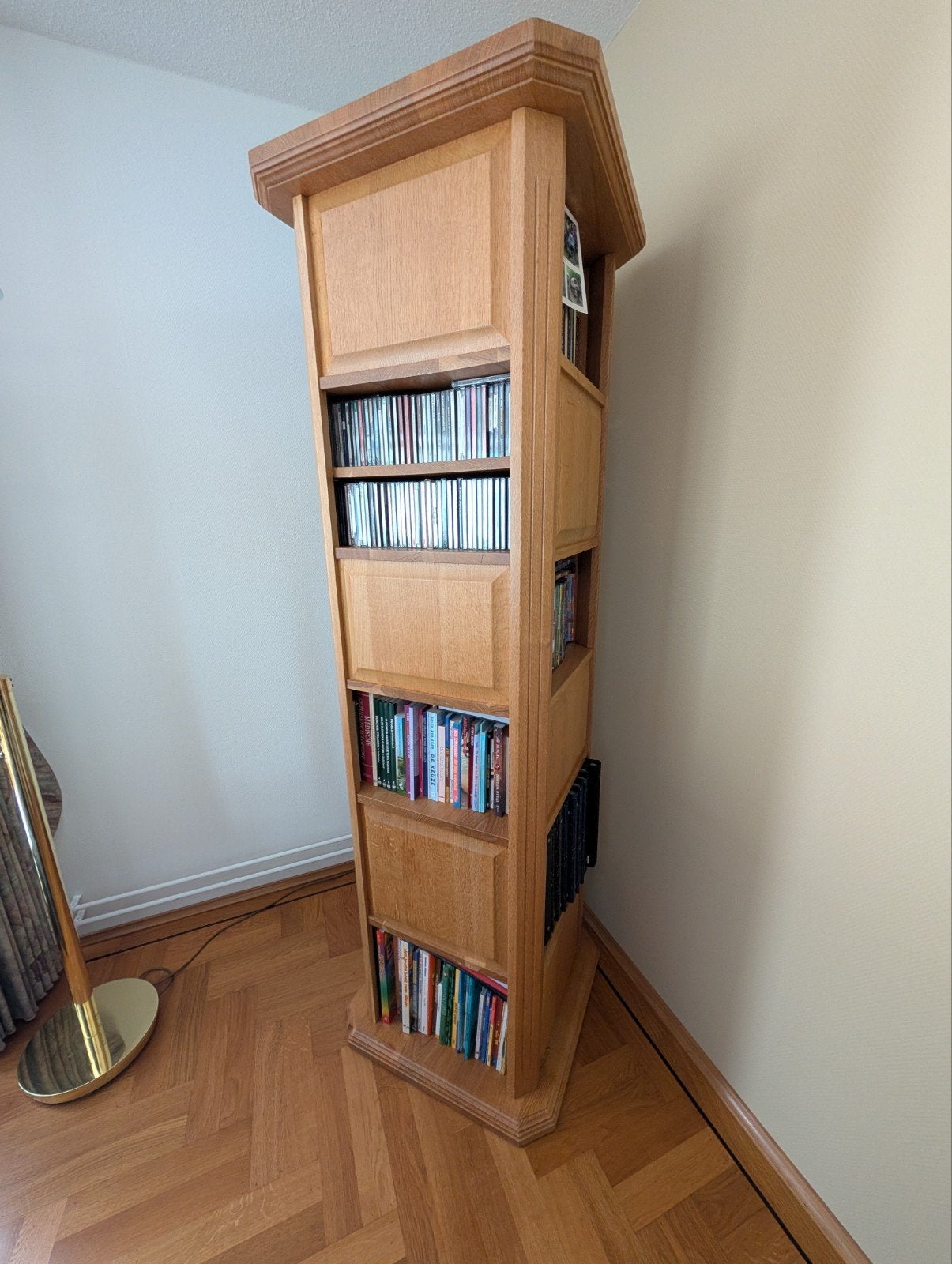 Massieve Eikenhouten kast - 200x55x55cm, Huis en Inrichting, Woonaccessoires | Cd- en Dvd-rekken, Ophalen, Gebruikt, 150 discs of meer