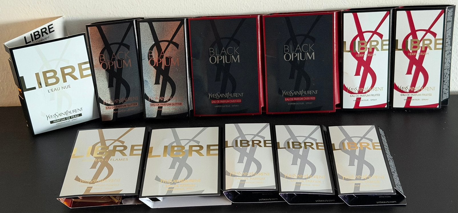 YSL parfum samples - Libre, Black Opium | 15,2 ML, Ophalen of Verzenden, Nieuw