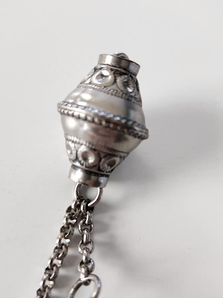 Verzilverde breidoppen, Ophalen of Verzenden, Overige materialen, Hanger