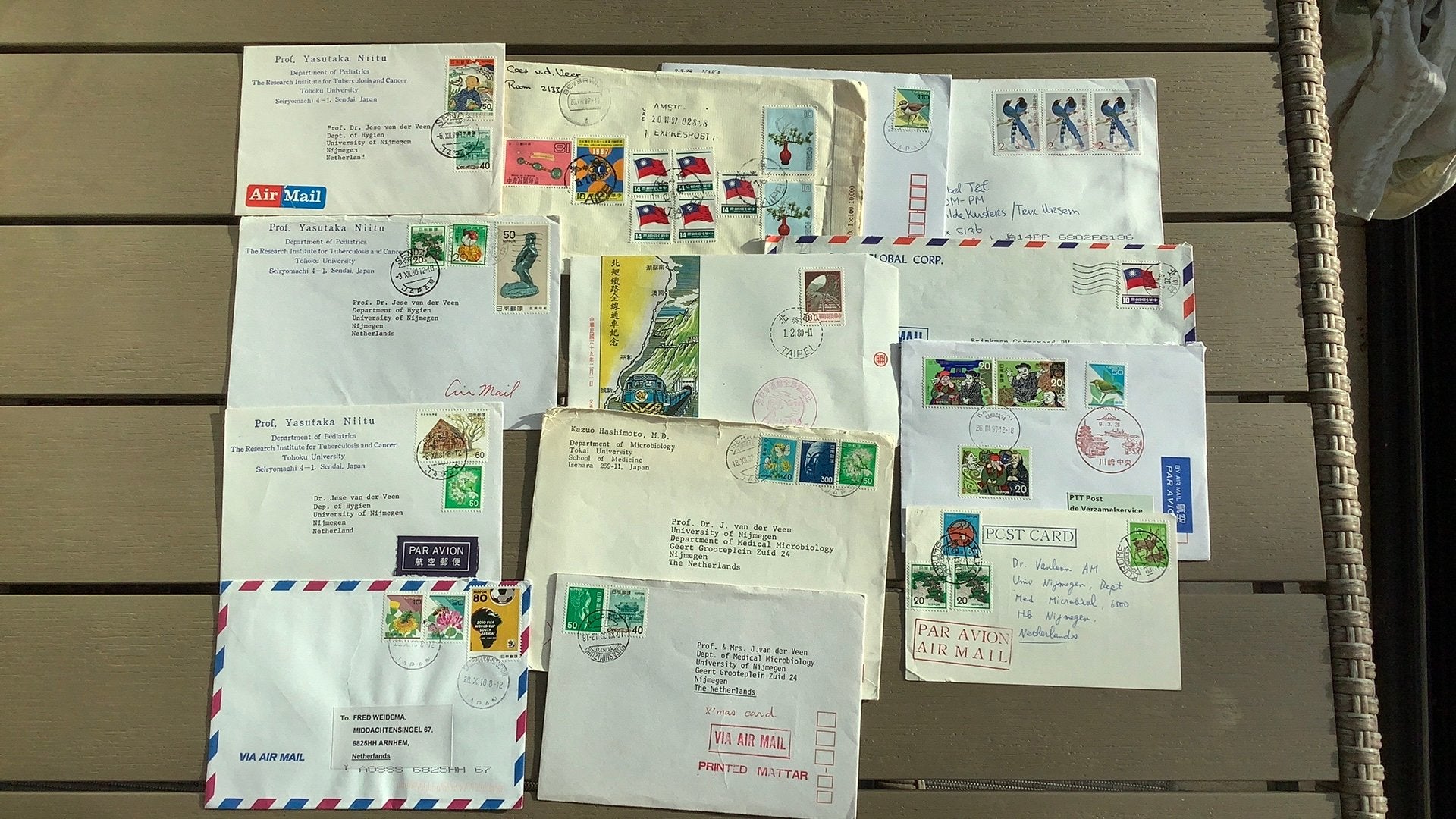 Taiwan en Japan enveloppen, Postzegels en Munten, Ophalen of Verzenden, Gestempeld, Oost-Azië