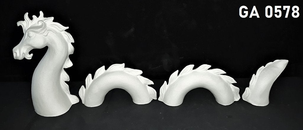 Loch Ness monster in wit keramiek (biscuit), Hobby en Vrije tijd, Ophalen of Verzenden, Nieuw