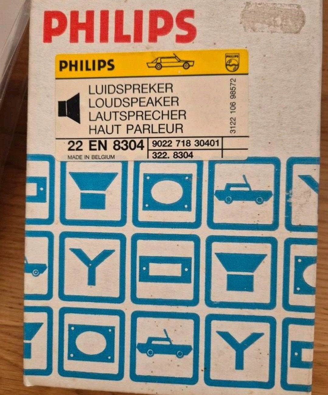 Philips Luidspreker 22 EN 8304 - Vintage Auto Speaker, Philips, Overige typen, Nieuw, Ophalen of Verzenden