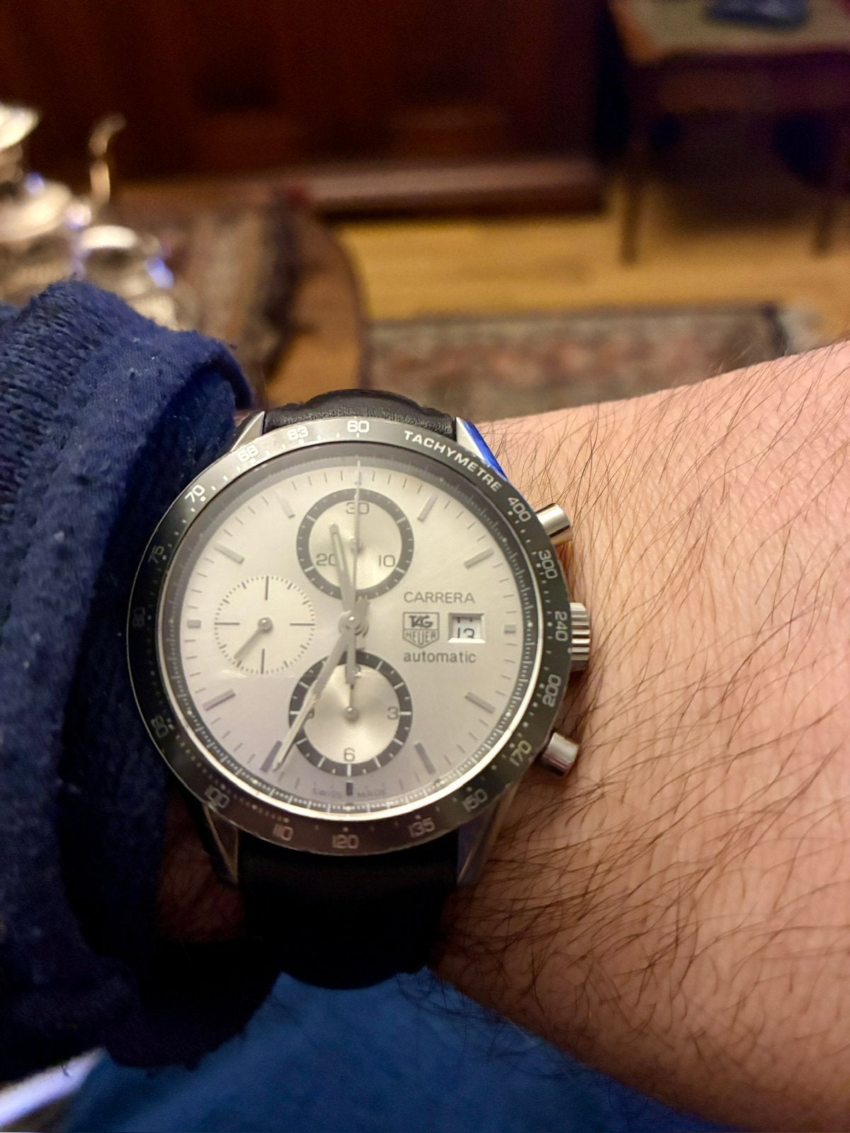 Tag heuer carrera vc2011, Sieraden, Tassen en Uiterlijk, Horloges | Heren, Staal, Verzenden, TAG Heuer, Leer