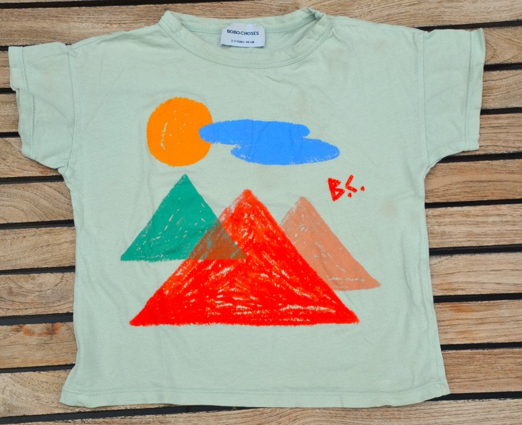 Bobo Choses korte mouwen Tshirt met opdruk 98, Gebruikt, Jongen of Meisje, Ophalen of Verzenden, Shirt of Longsleeve
