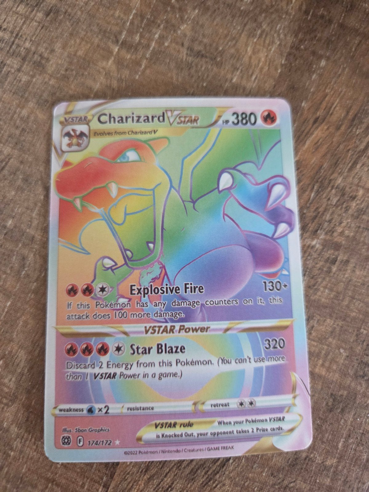 charizard V star (rainbow colors), Ophalen of Verzenden, Nieuw, Losse kaart