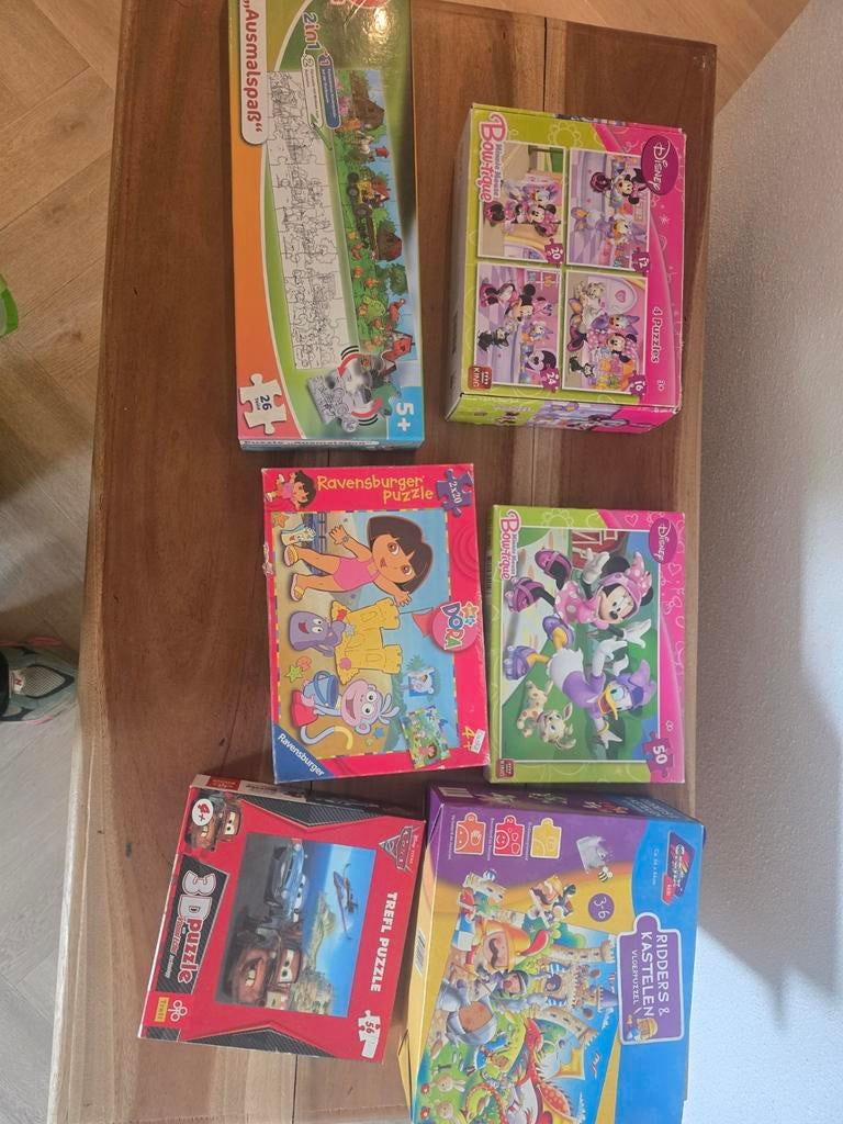 Diverse puzzels voor kinderen - Disney, Dora, Cars, Ophalen of Verzenden, 10 tot 50 stukjes, Gebruikt, 2 tot 4 jaar