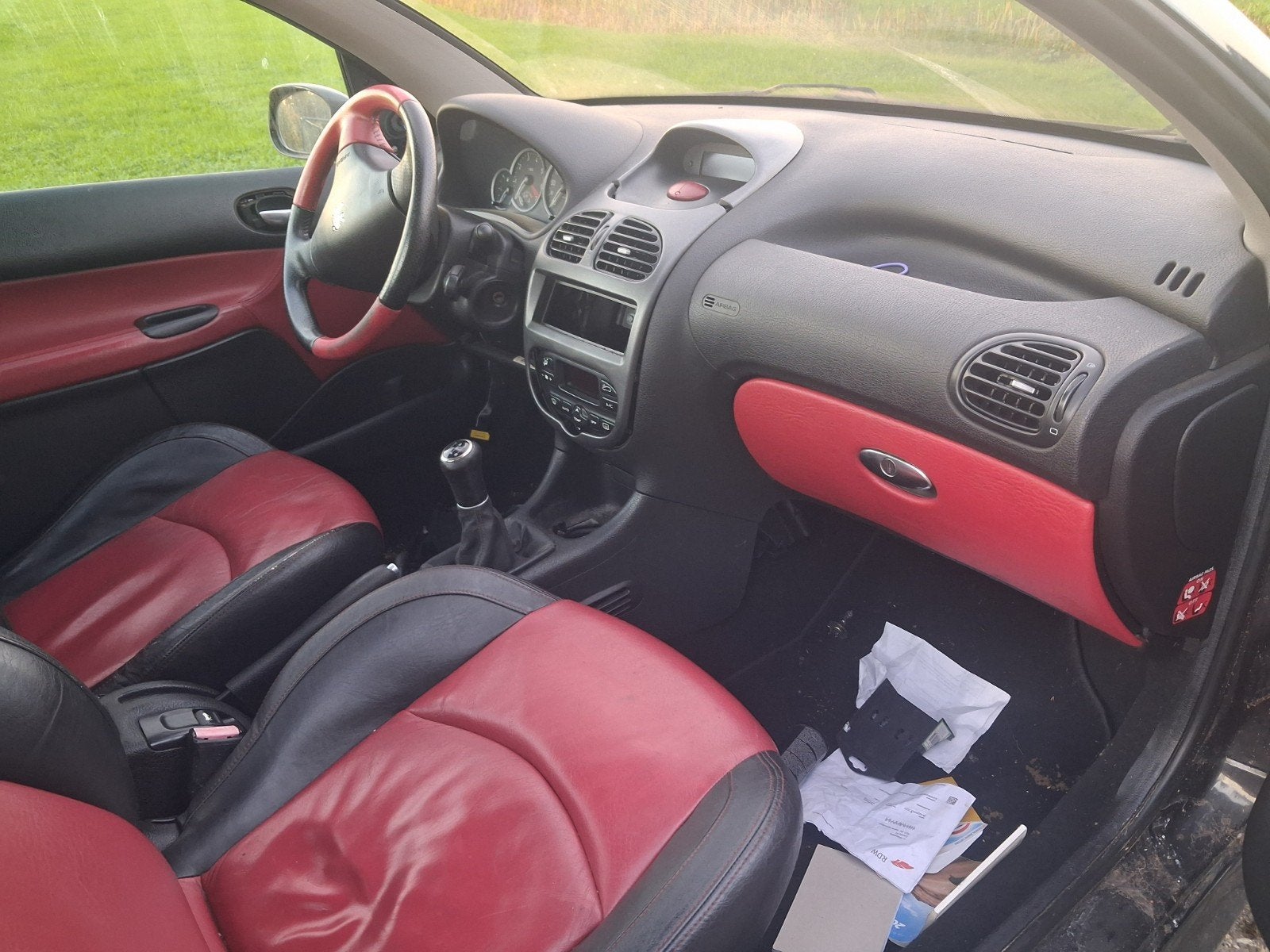 Peugeot 206cc rood zwarte bekleding leer, Ophalen, Peugeot