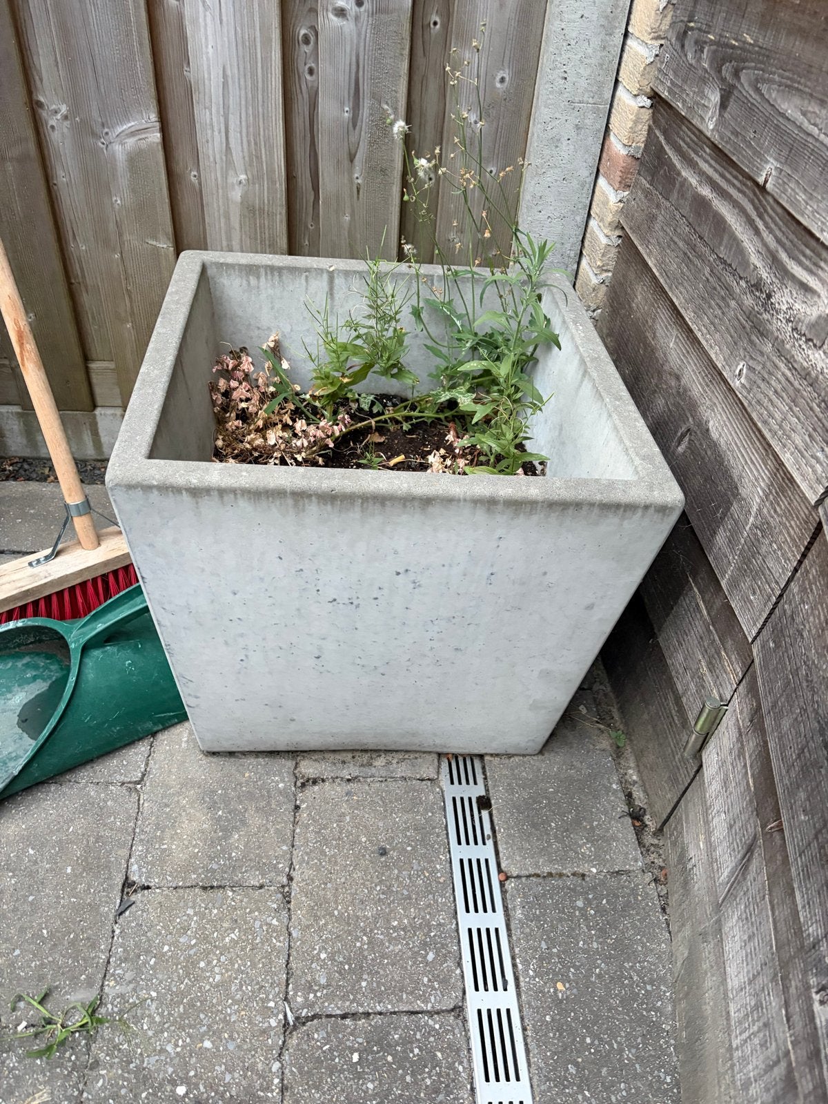 Betonnen bloembak  - zelf schoonmaken, Ophalen, Gebruikt, Minder dan 60 cm, Vierkant