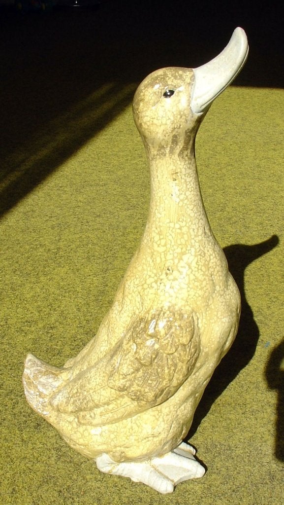 Geglazuurd Terracotta Loopeend (40 cm), Ophalen of Verzenden, Zo goed als nieuw, Meerkleurig, Steen/keramiek