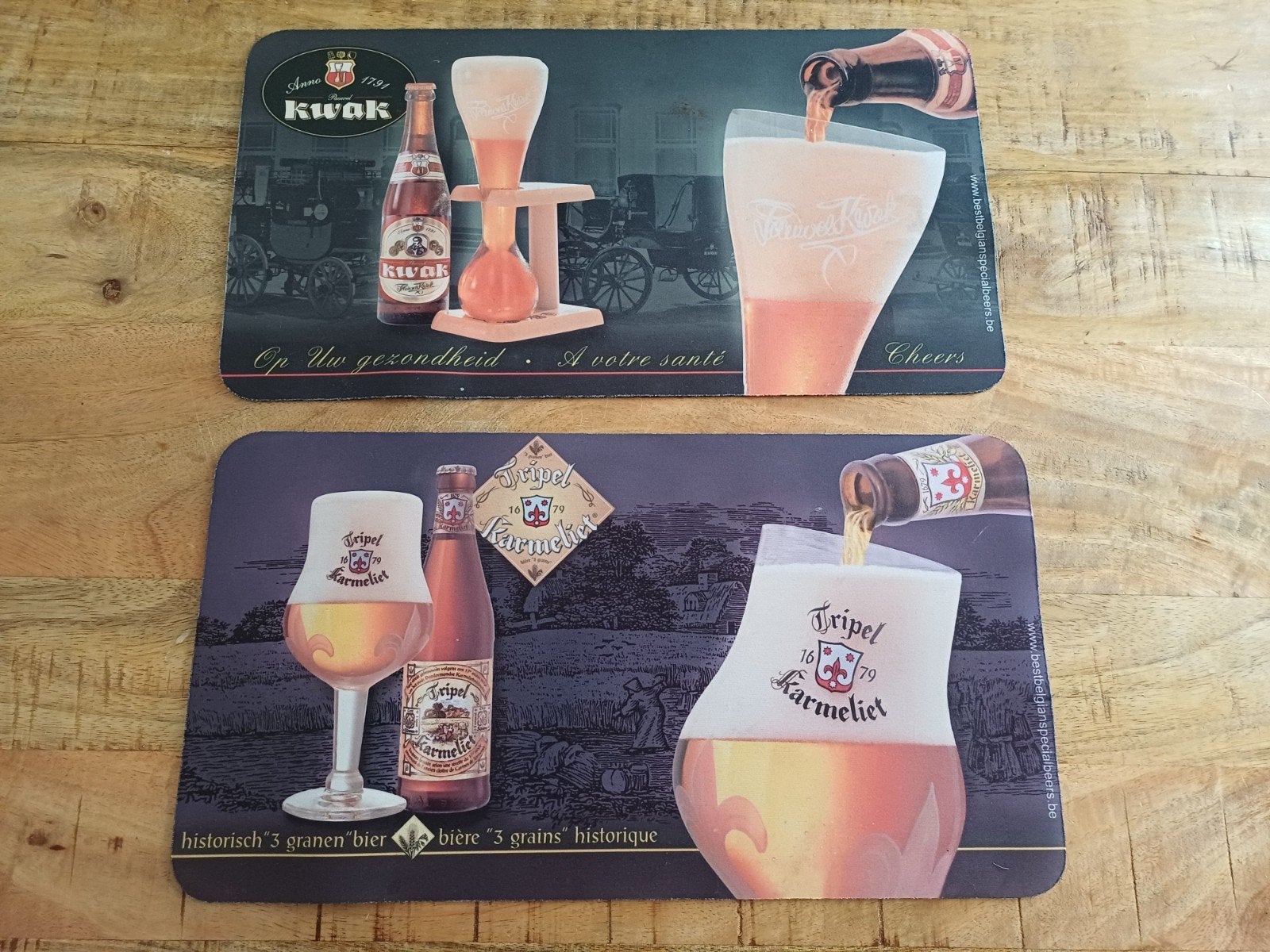 Bier matjes Kwak en Tripel Karmeliet, Ophalen of Verzenden, Zo goed als nieuw, Viltje(s), Overige merken