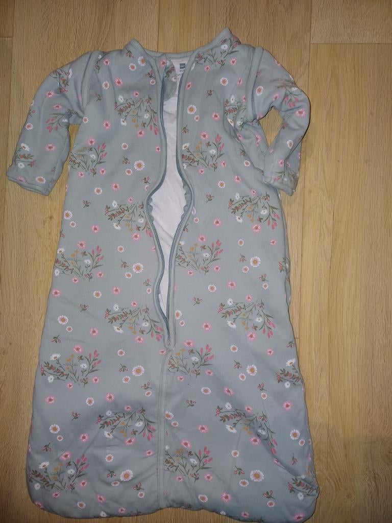Hema slaapzak lange mouwen 68/80 bloemen, Ophalen of Verzenden, Gebruikt, 70 tot 85 cm, Slaapzak