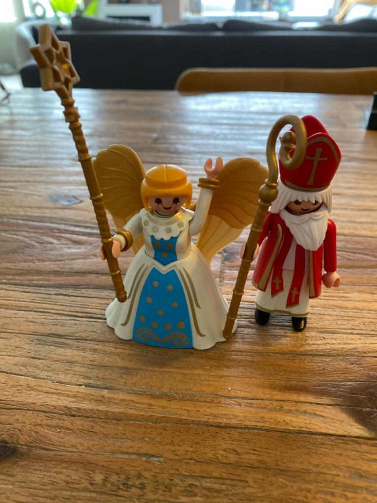 Playmobil Sinterklaas en Engel - Losse figuren, Ophalen of Verzenden, Gebruikt, Los playmobil