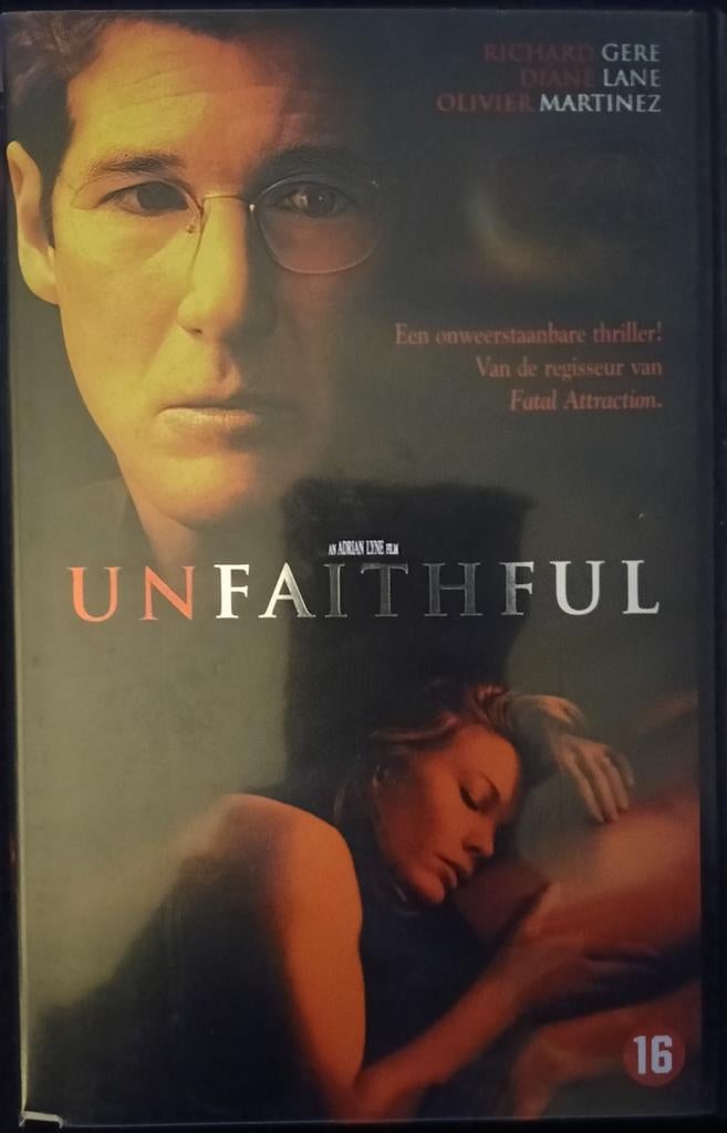 Unfaithful vhs, Vanaf 16 jaar, Ophalen of Verzenden, Zo goed als nieuw