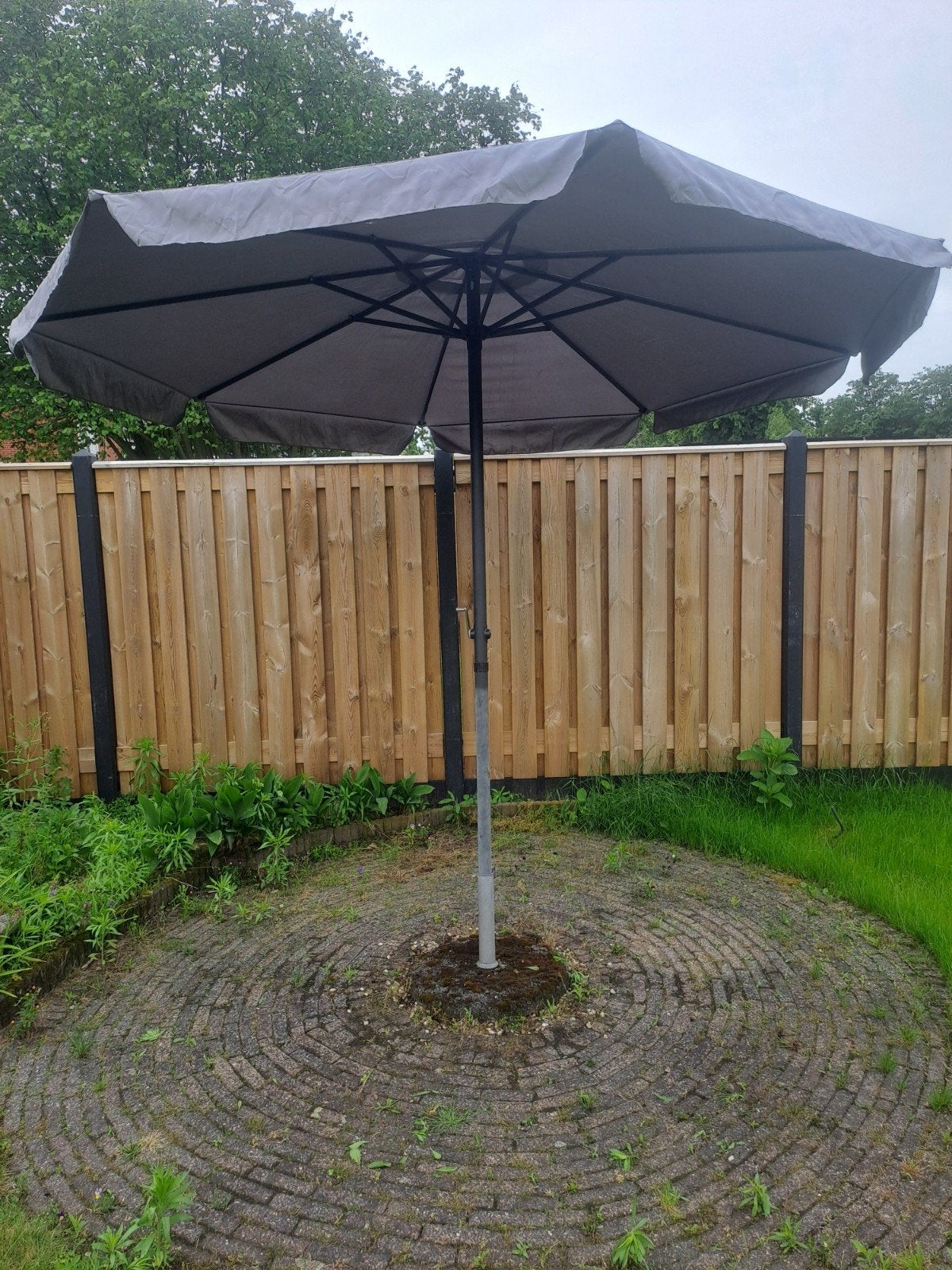 Gebruikte parasol, Tuin en Terras, Ophalen of Verzenden, Gebruikt, Zweefparasol