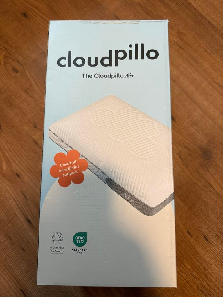 Cloudpillo Air hoofdkussen, 60x40cm, stevig, traagschuim, Huis en Inrichting, Slaapkamer | Beddengoed, Zo goed als nieuw, Kussen