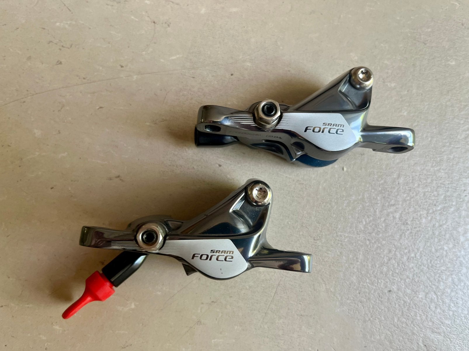 Sram Force Postmount remcaliper set - zgan, Ophalen of Verzenden, Zo goed als nieuw, Mountainbike, Remmen