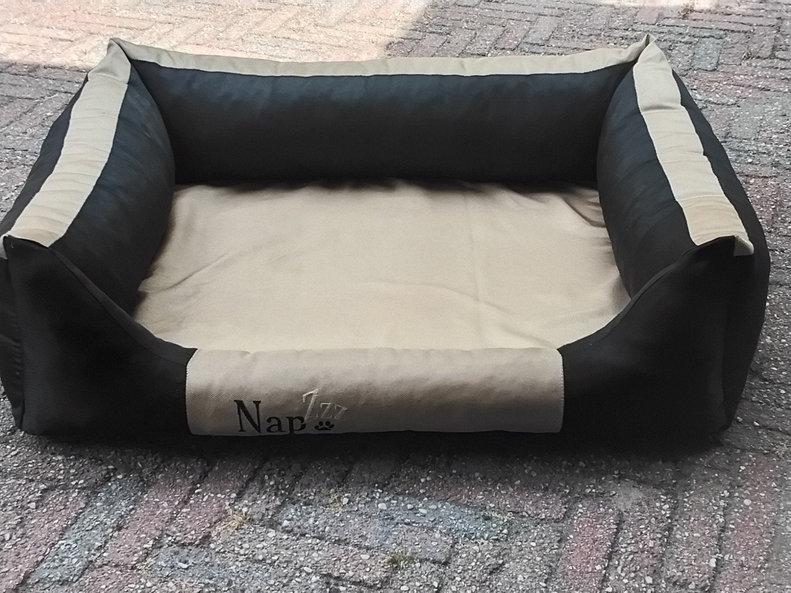 Napzz hondenbed/mand 90x70 cm, zwart/beige., Ophalen