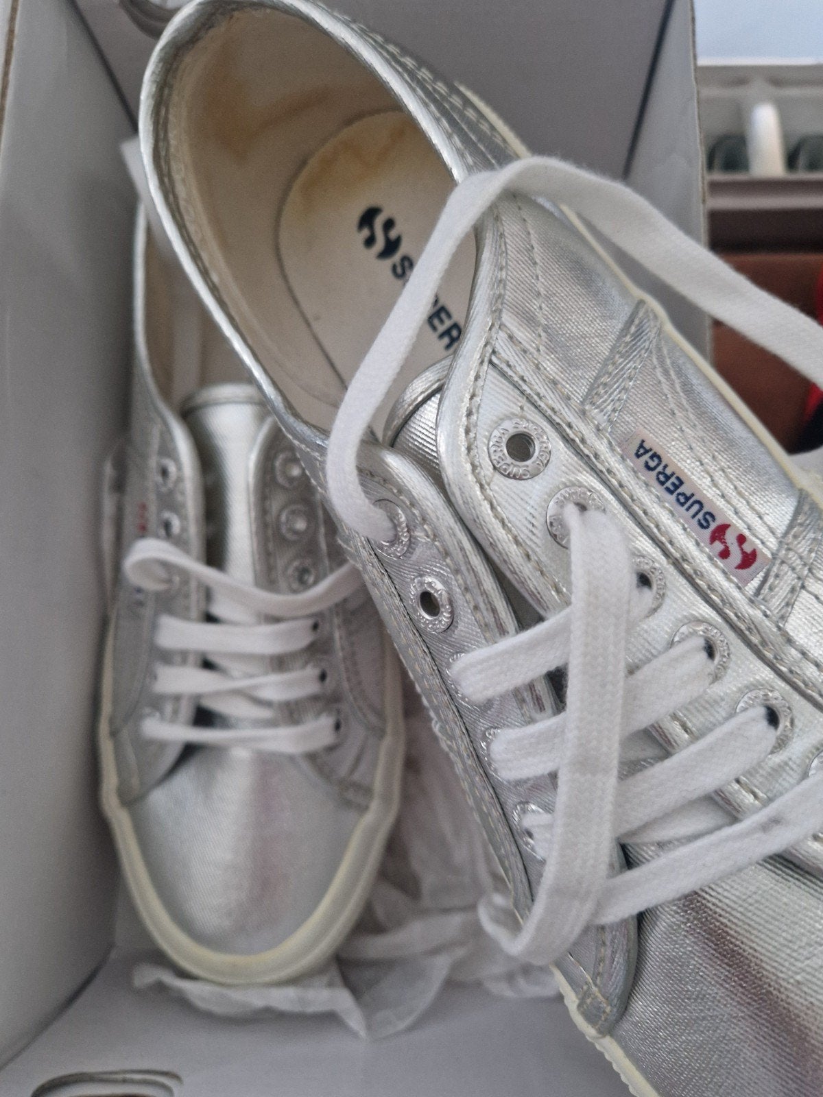 Nieuwe Superga sneakers maat 40 zilver metallic, Kleding | Dames, Overige kleuren, SUPERGA, Nieuw, Ophalen of Verzenden