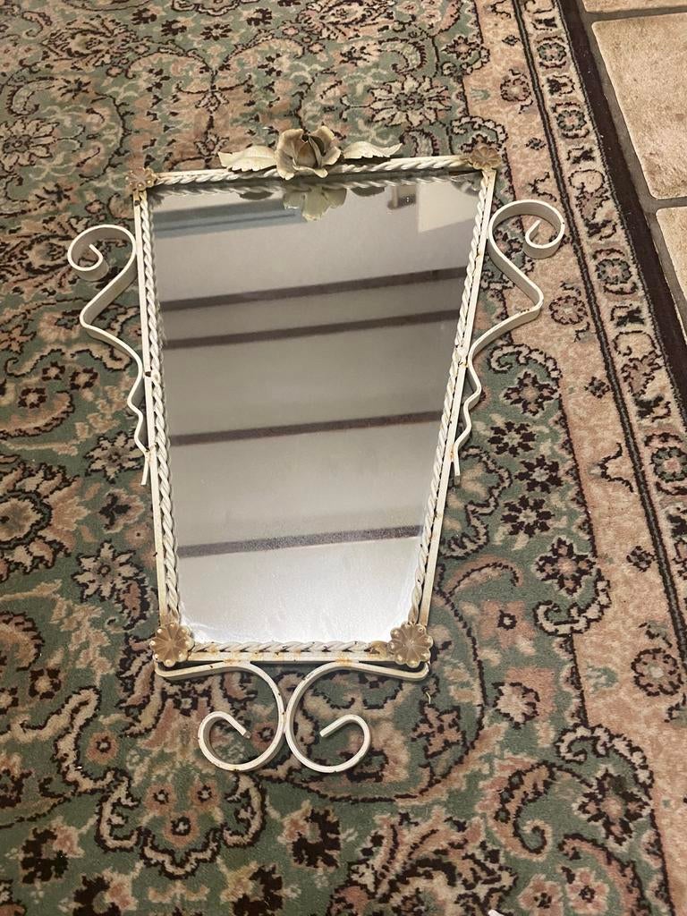 Jaren 50 spiegel, Huis en Inrichting, Woonaccessoires | Spiegels, Minder dan 50 cm, Gebruikt, Ophalen of Verzenden, Minder dan 100 cm