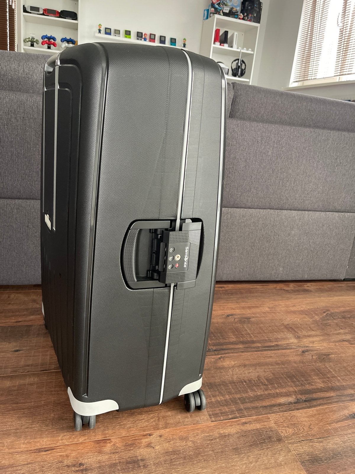 Samsonite Lichtgewicht Koffer Zwart met Wieltjes, Ophalen, 30 cm of meer, Zwart, 80 cm of meer