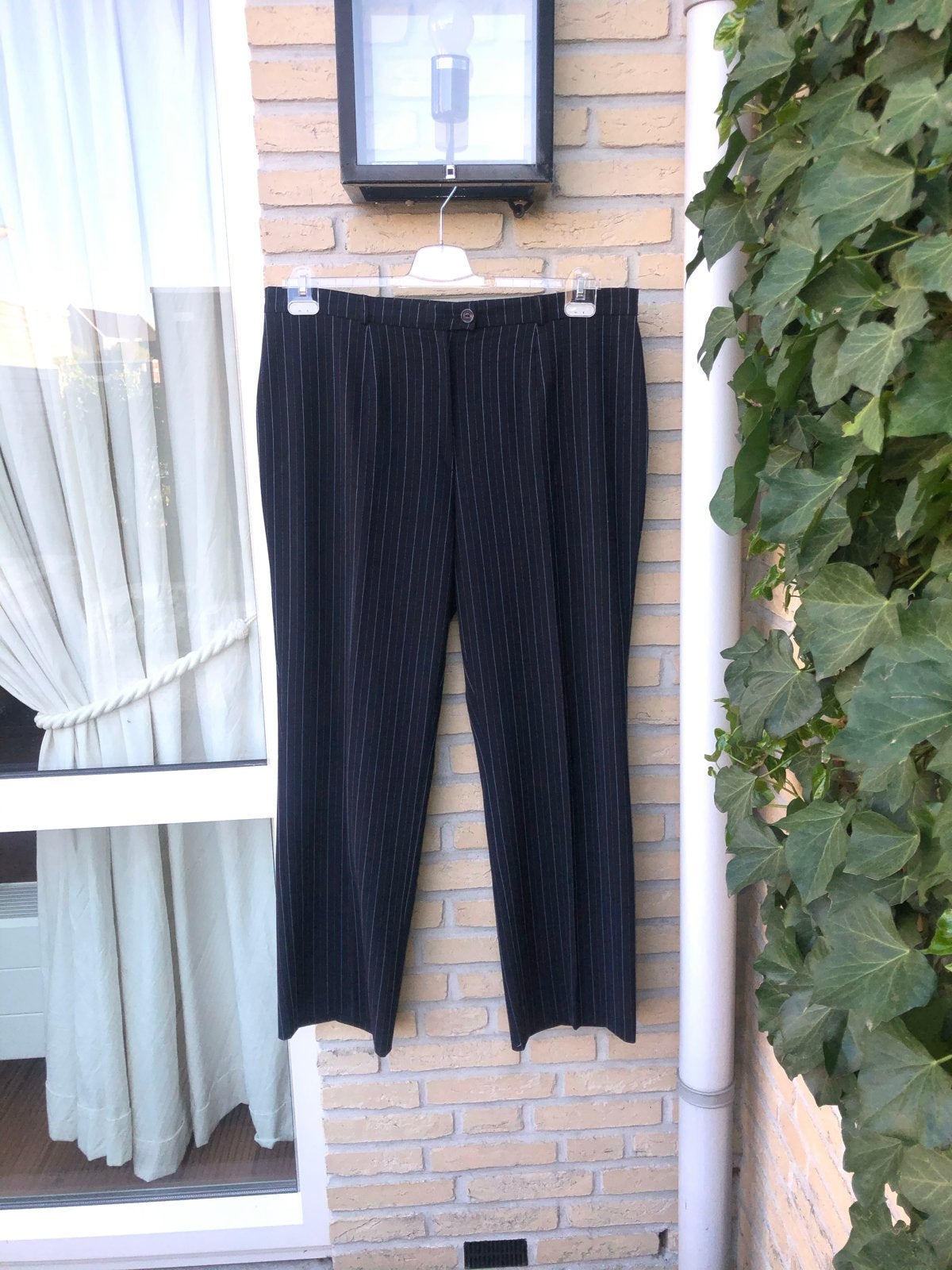 Delmod pantalon | blauw streep | maat 46, Blauw, Maat 46/48 (XL) of groter, Ophalen of Verzenden, Lang